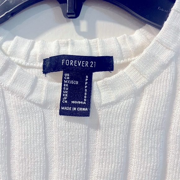 Forever 21 White Ribbed Tank Top - Picture 3 of 4